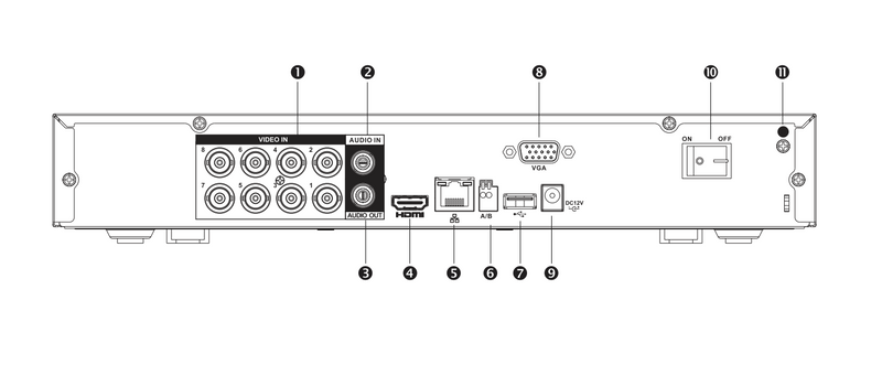 XVR501H-08-4KL-I3 - 8 Channel Penta-brid 4K-N/5MP Mini 1U 1HDD Pro DVR