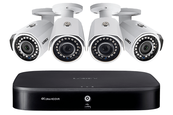 2K Super HD 8-Channel Security System with Four 2K (5MP) Cameras