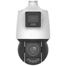 VSPTZIP4C44WSL-X25IR, Pro-VS, 4MP, Dual Lens PTZ - 4” 25x 4MP PTZ with 4MP Fixed Lens PTZ, 2688x1520@30fps, Starlight: 0.003 Lux, 4.8 to 120mm, 25x, 120dB WDR, IP67, IK10, IR 330ft, Auto Tracking, Active Deterrence, Color 24/7