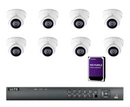 8 x 5MP HD-TVI Turret W/ 8 Ch DVR & 1TB WD HDD