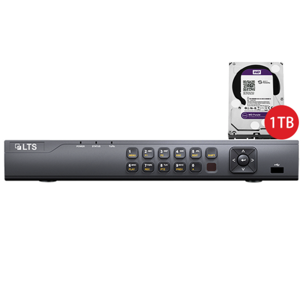 Platinum Professional Level 4 Channel HD-TVI 4.0 DVR, 1U, SATA up to 8TB,1TB Pre-Installed Storage