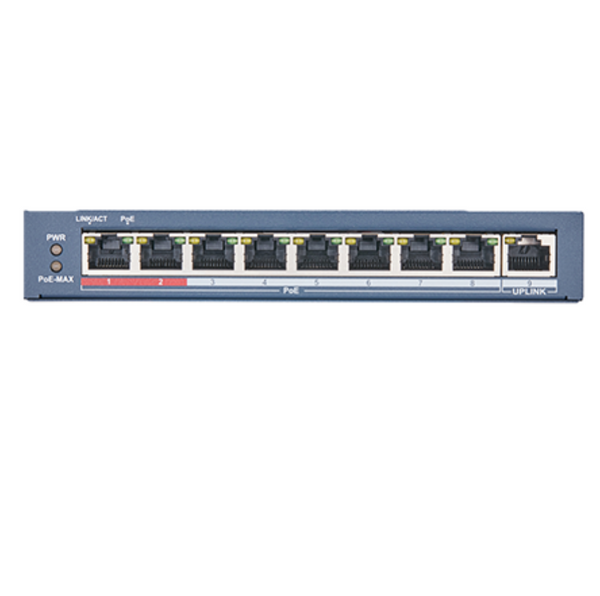 8 PoE Port Switch with 1 Port Uplink