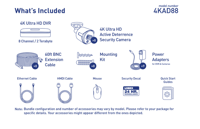 4K Ultra HD 8-Channel Security System with 8 Active Deterrence 4K (8MP) Cameras, Advanced Motion Detection and Smart Home Voice Control