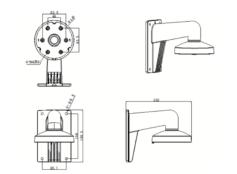 LTB342-140 - Wall Mount for CMIP3Cxx