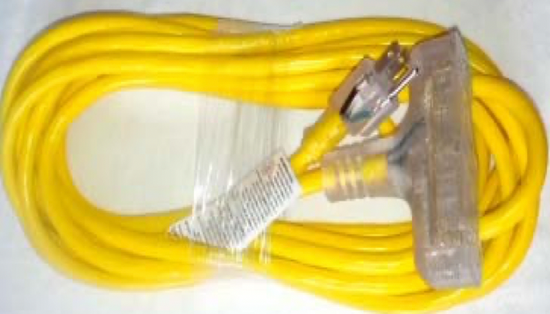 LTPE1250-L3, 50FT,12/3C SJTW Extension Cord,Yellow, UL Listed（Excluded from Free Shipping）