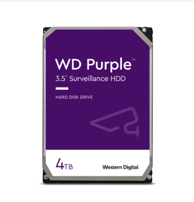 DHWD40PURZ - Western Digital HD Purple Surveillance Hard Drive, 4TB, 5400RPM, 64Mb Cache