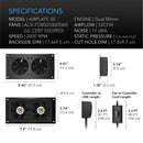 AIRPLATE S5, HOME THEATER AND AV QUIET CABINET COOLING FAN SYSTEM, 8 INCH