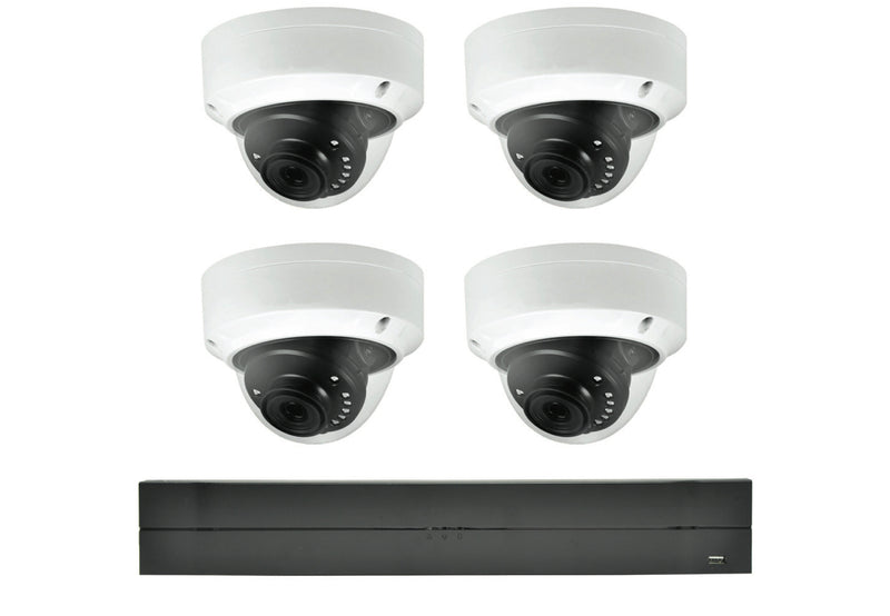 8 Channel, Penta-brid DVR Mini Dome Camera, 2MP, 2.8mm