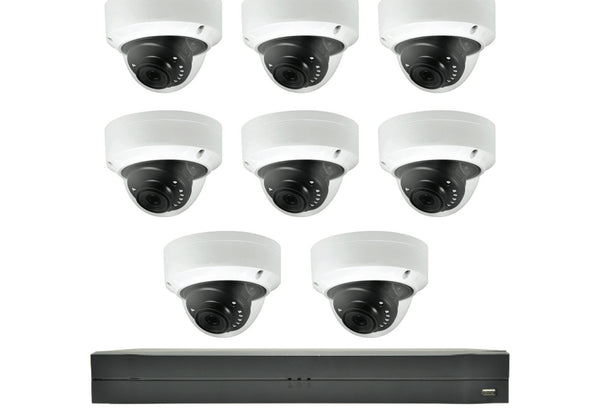 16 Channel, Penta-brid DVR  Mini Dome Camera, 2MP, 2.8mm