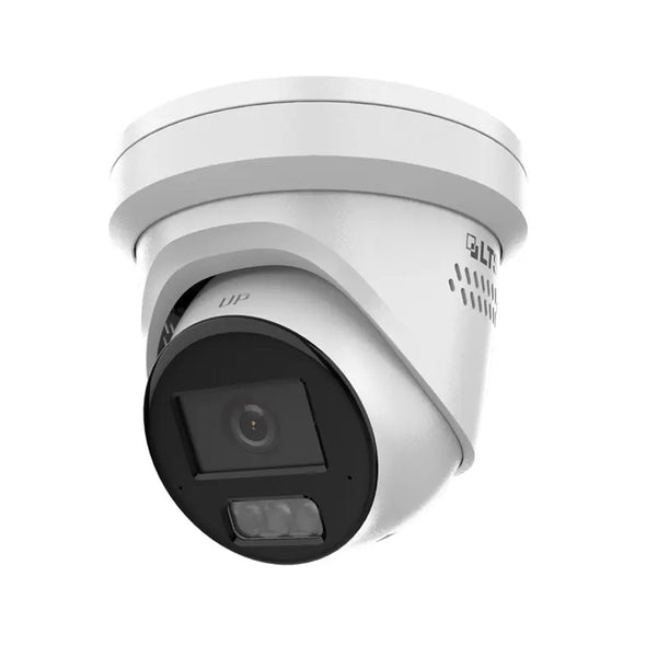 LTS - LTCMIP3C42W-28SDL, Platinum, 4MP, Color247, Turret, IP Camera, Strobe Light, and Audible Warning, Motion 2.0 with human & vehicle detection, 1/1.8" Sensor, 2.8mm, True WDR 130dB, Built-in Microphone + Speaker