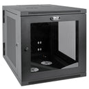 SmartRack 12U Server-Depth Wall-Mount Rack Enclosure Cabinet with Clear Acrylic Window, Hinged - Back