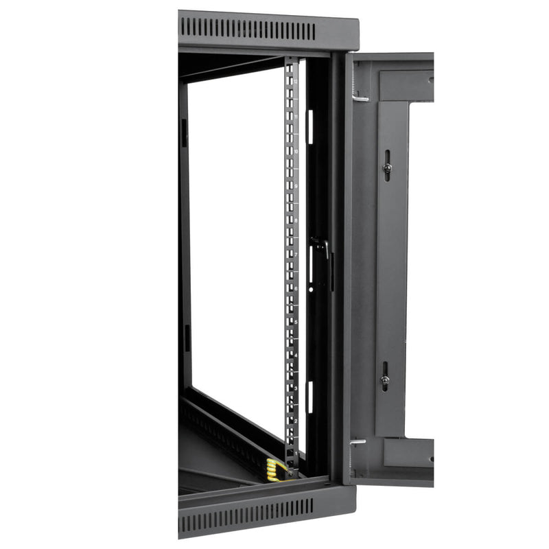 SmartRack 12U Server-Depth Wall-Mount Rack Enclosure Cabinet with Clear Acrylic Window, Hinged - Back